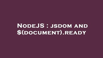 NodeJS : jsdom and $(document).ready