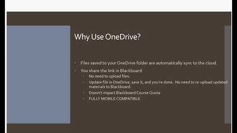 Sharing OneDrive Content to Blackboard