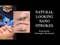 Microblading eyebrow tutorial hair strokes by Master Cosmetic Tattoo Artist Christopher Drummond