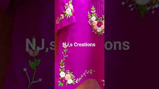 Hand embroidery kurta design by NJ,s Creations