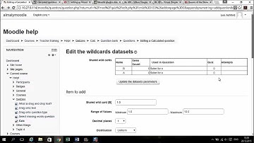 How to use calculated questions in moodle 3.0