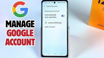 Realme 12x 5G Tutorial - Adding and Removing a Google Account
