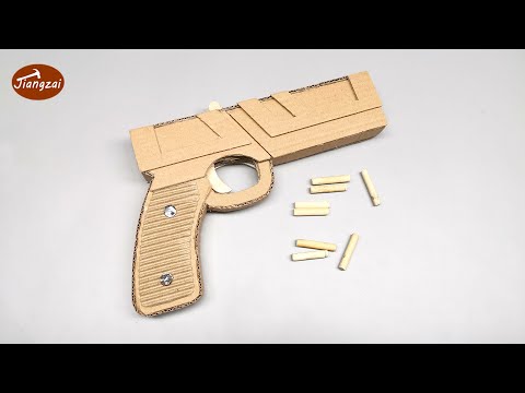 How to Make a Cardboard Gun That Shoots Easy  | DIY cardboard gun crafts