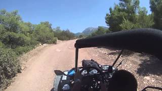 BUGGY 400 CBR DOWNHILL AT ALKIONI HILL 75 -120 KMH GPS