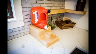 DIY Laundry Detergent Station using kerf bending - Ding's Workshop