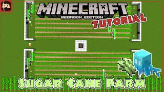 FAST EASY Sugarcane Farm Tutorial For Minecraft Bedrock 1.19