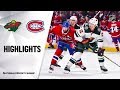 NHL Highlights | Wild @ Canadiens 10/17/19