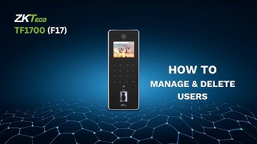 BioSyn ZKTeco F35 - Manage & Delete Users