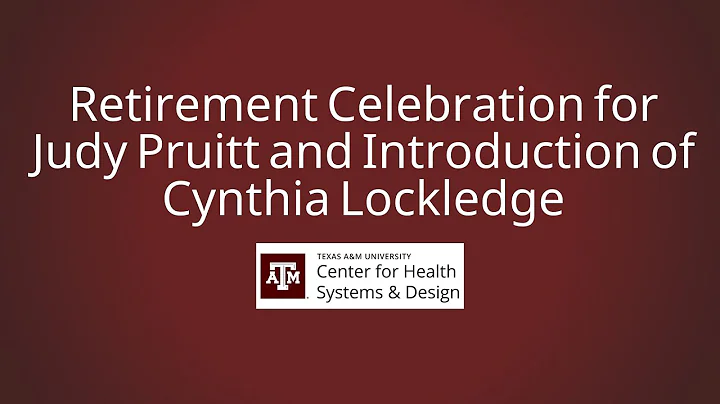 Retirement Celebration for Judy Pruitt and Introdu...