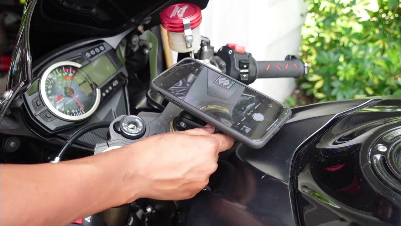 How To Install Quad Lock Stem Mount On Suzuki GSXR1000 k14 YouTube