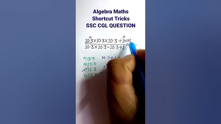 Algebra Shortcuts/ Tricks / Solutions| Algebra| Algebra Tricks| Math for SSC CGL GD CHSL| #shorts