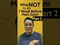 How NOT to Revise 1 Week Before Math Exam Part 2 #shorts #pslemath #psle