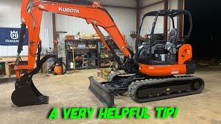 Kubota excavator WATCH THIS VIDEO IF YOU HAVE ONE!!!!! Auxiliary hydraulics hack