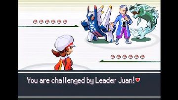 Pokemon Lucid Emerald - Hoenn Leader Juan @ Sootopolis City, Gym Battle (Singles, Hard Mode)