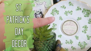 Decorating With My Thrifted Finds | Repurpose Your Junk St. Patricks Day Collab | Tiered Tray Decor