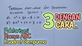 FACTORIZATION, ABC FORMULA, PERFECT SQUARE, WHICH IS FASTER?!