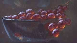 Cómo pintar uvas al óleo - Narrado