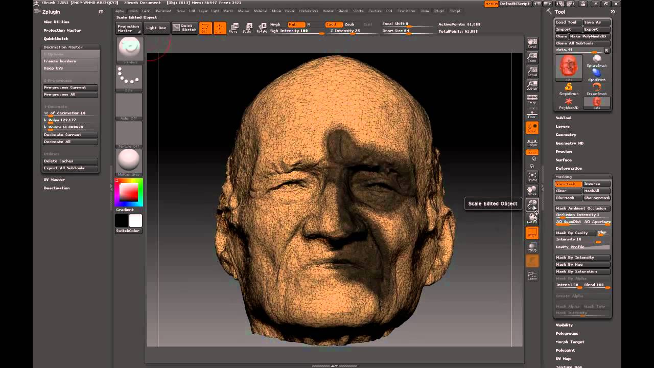 zbrush decimation master wont preprocess