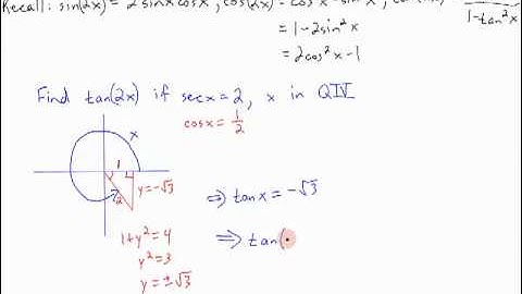 basic examples of using double-angle formulas from trigonometry