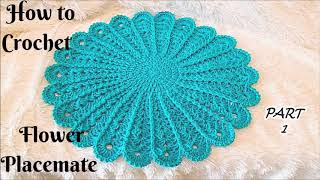 Flower Crochet Placemat  ( Part 1 )