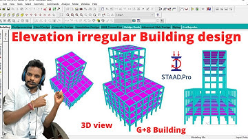Elevation irregular Building design by staad pro Part 1 | modeling of Building | civil Engineering |