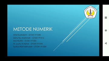 Metode Numerik - Iterasi Sederhana, Newton Raphson, Secant