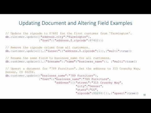 NoSQL: Updating Documents