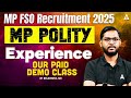 MP FSO Recruitment 2025 | MP POLITY | Paid Demo class | by Brijendra sir