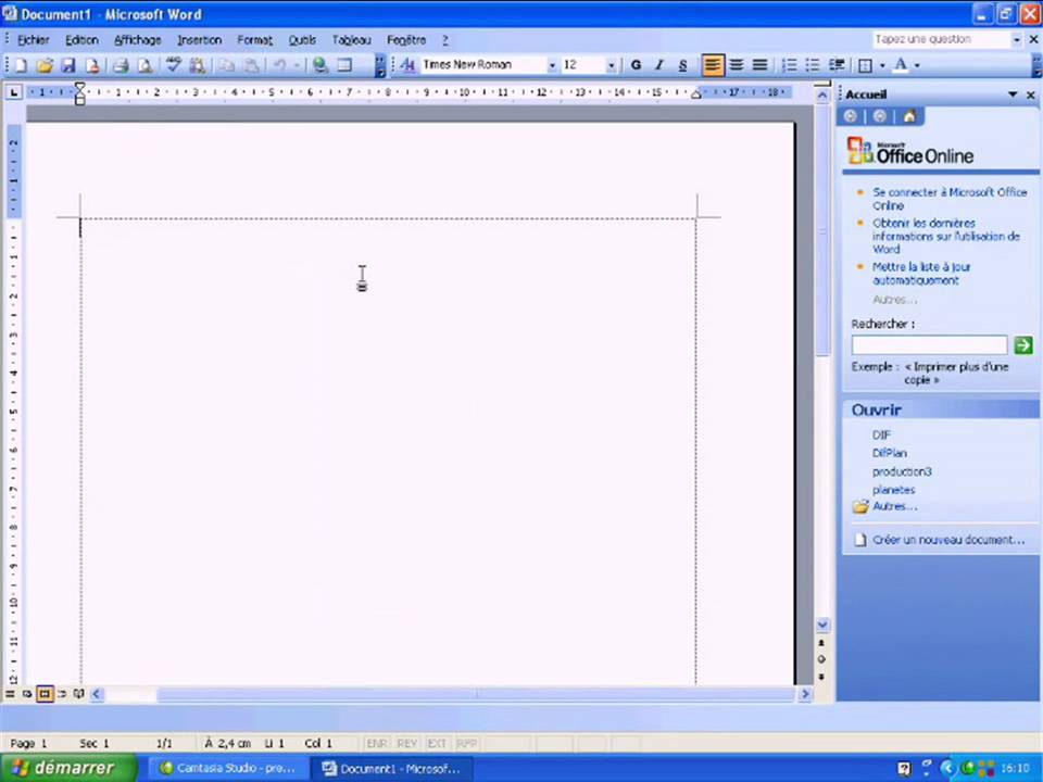 Gérer la barre d'outils de Microsoft Word 2003 YouTube