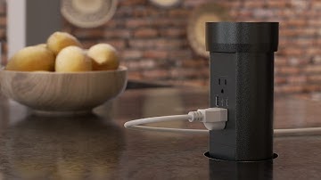 Pop Up Outlet Custom Stone Top Installation - Point Pod