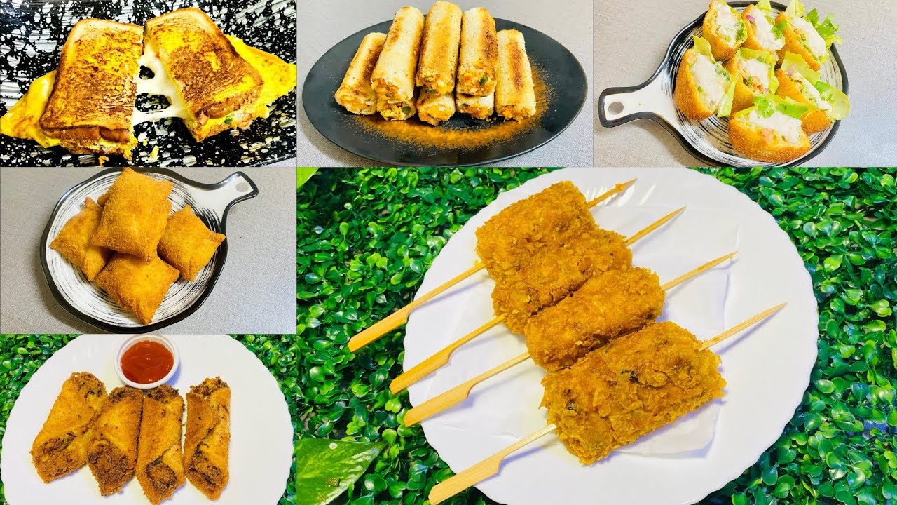 6 Easy Bread Snacks Recipes for Iftar | Ramadan Recipes | Ramzan Snacks 