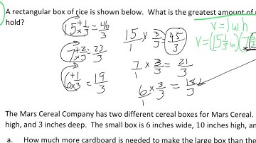 6th Grade Module 5 Lesson 19 Problem Set