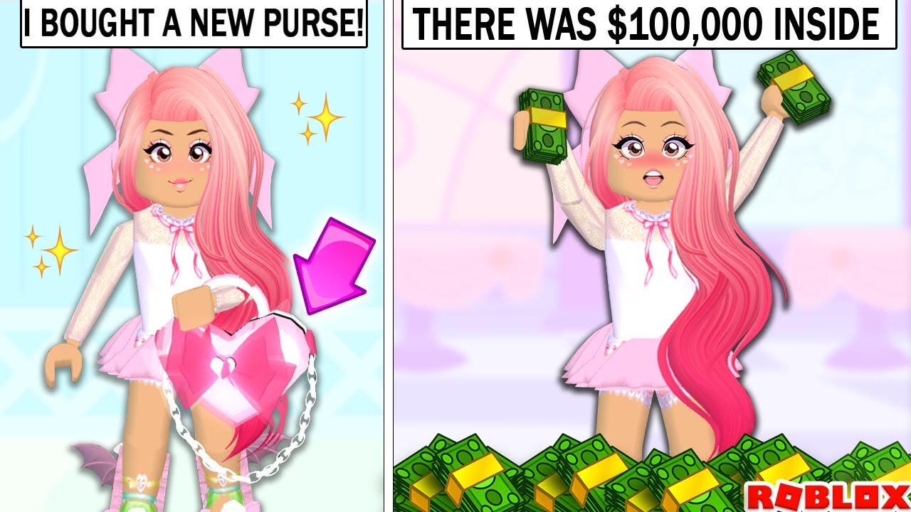 I BOUGHT A PURSE AND THERE WAS $100,000 HIDDEN INSIDE... Roblox Royale ...