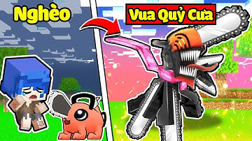 HUY NOOB TỪ NGHÈO THÀNH VUA QUỶ CƯA TRONG MINECRAFT*HUY NOOB CHAINSAW MAN⚙️😱