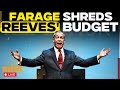 LIVE: Reform UK's Nigel Farage Responds to Autumn Budget 2025 | Rachael Revees Budget | UK News