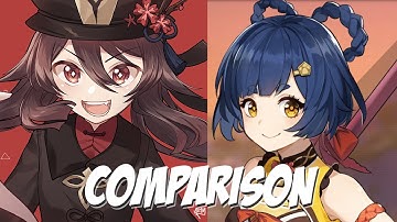 Comparison Basic Attack, Charge Attack | Hu Tao x Xiangling Genshin Impact LEAK