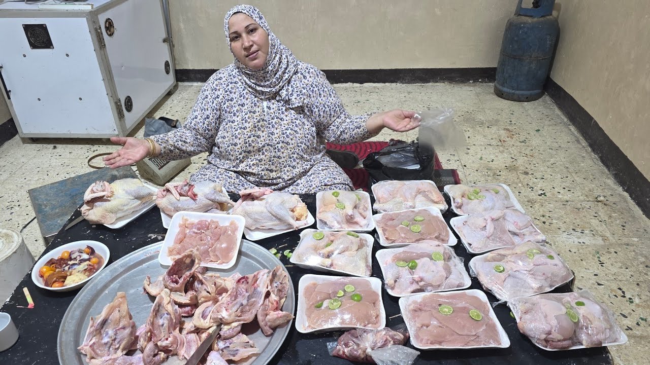 تعالى اقولك تملى بيتك خير طول شهر رمضان هاتى بس خمس فرخات وتعالى نعمل وجبات تكفى طول شهر رمضان