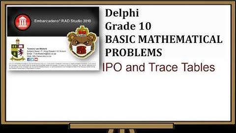 2. IPO and Trace Tables