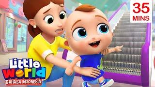 Bermain di Eskalator dengan Aman | Kartun Anak | Little World Bahasa Indonesia