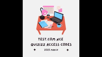 Study for Free! March 2025 Test.com NCE Access Quizizz Codes!  #studymotivation #examprep