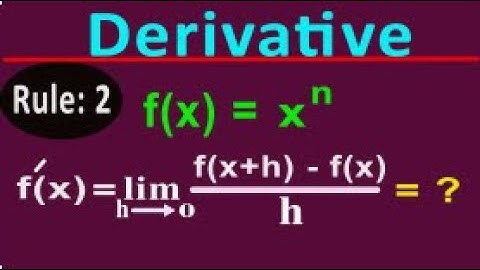 Power rule of derivative from first principle of derivative