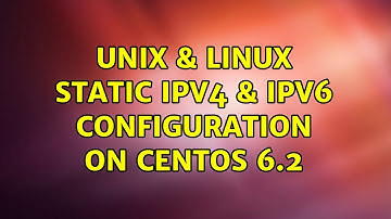 Unix & Linux: Static IPv4 & IPv6 configuration on CentOS 6.2 (2 Solutions!!)