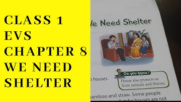 CLASS 1 EVS CHAPTER 8 WE NEED SHELTER