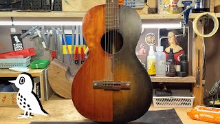 Wierd old german Framus parlor guitar, refinish and repair