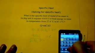 Specific Heat (Solving for Specific Heat)