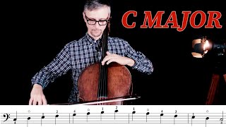 C Major Cello Scale and Arpeggio 1, 2 and 3 octaves | What Is YOUR Level?