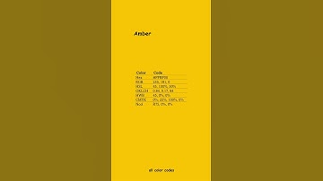 amber all color codes #FFBF00