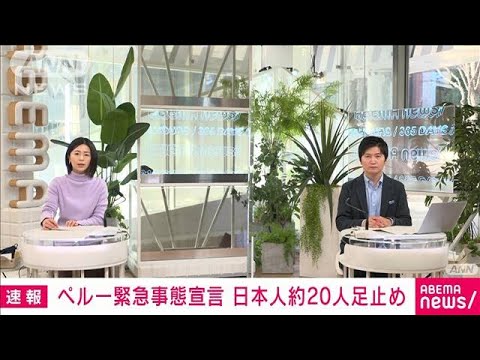 【速報】ペルー全土に緊急事態宣言　デモ激化　クスコなどで日本人観光客約20人足止め(2022年12月15日)