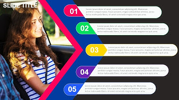 5 options infographic tutorial in PowerPoint