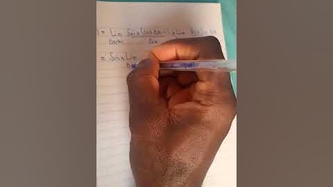 The derivative of sin(x) from first principle.